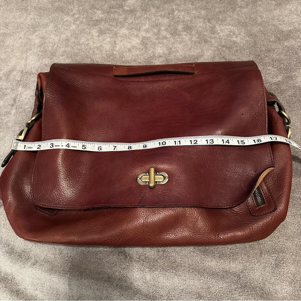 ANONIMO FIORENTINO Brown Leather Messenger Bag Briefcase Made in Italy
